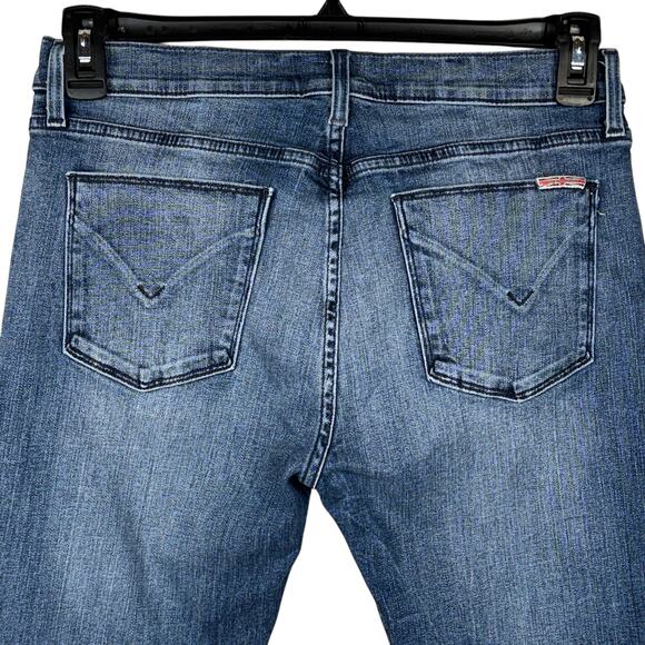 Hudson SZ 30 Nico Ankle Skinny Jeans Mid-Rise Stars Stretch Zip-Fly Pockets Blue - Picture 8 of 10